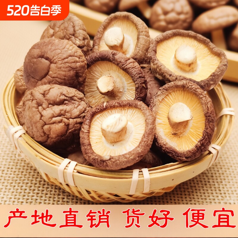 干香菇干货批发小香菇蘑菇菌类冬菇煲汤新鲜珍珠菇金钱菇新货大片