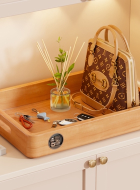 实木钥匙收纳玄关摆件入户门口