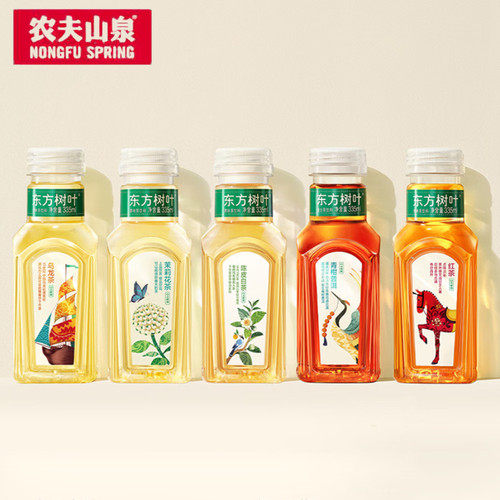 东方树叶335ml青柑普洱茶饮料无糖饮料0卡瓶装解渴茉莉花茶铁观音