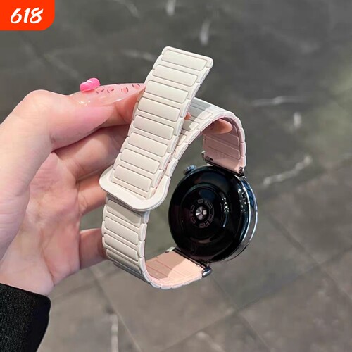 张婧仪同款适用华为gt5pro手表表带watch4pro男女士新款gt3工装gt4硅胶3磁吸gt2专用高级感女款buds星光黑色