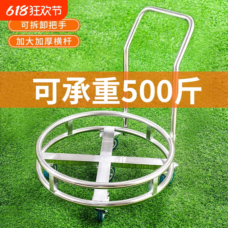 不锈钢周转车保温桶底座移动蒸笼架运输工具车结实四轮耐用手推