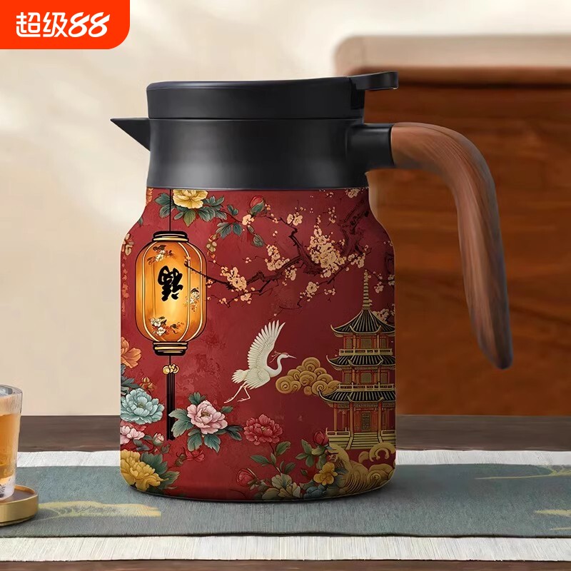 保温壶家用大容量泡茶壶热水瓶暖水壶新款国潮闷茶焖茶壶复古白茶