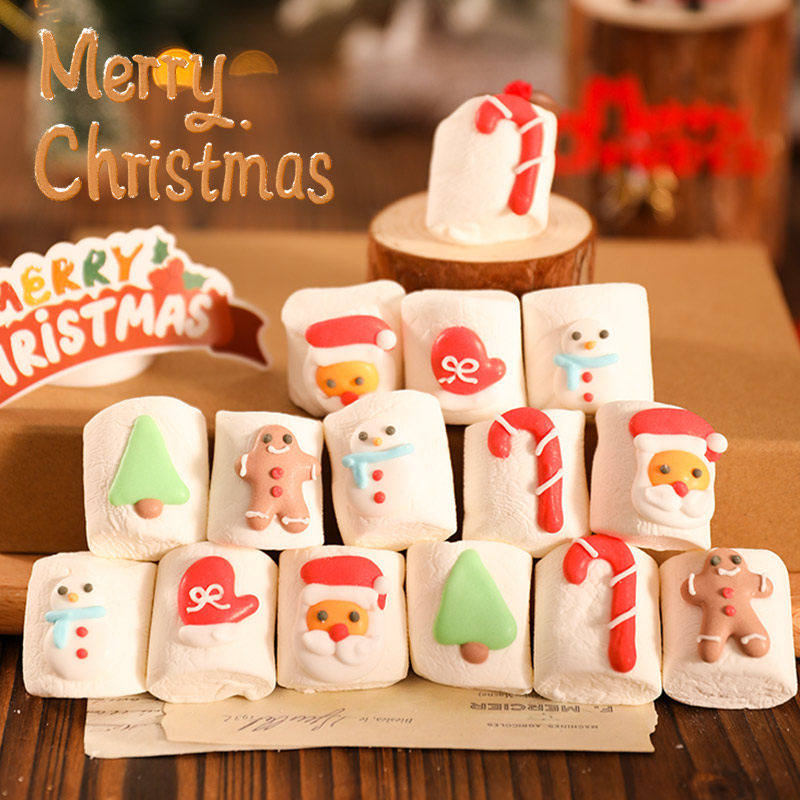 圣诞老人棉花糖立体糖果卡通圣诞老人雪人可爱平安夜活动圣诞礼物