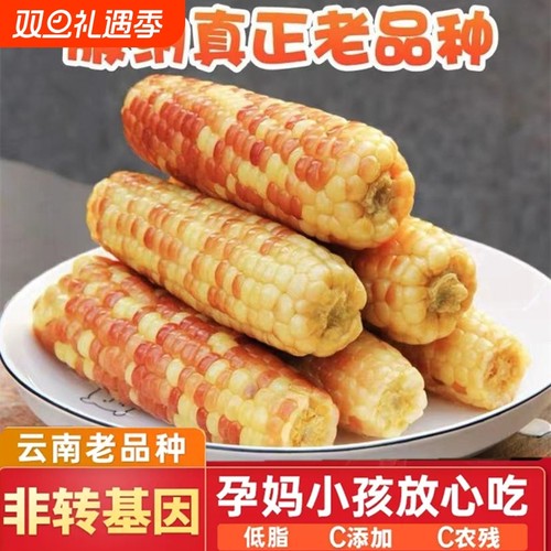 低脂云南西双版纳糯玉米新鲜粗粮小苞谷真空香糯粒粒代餐健康软糯