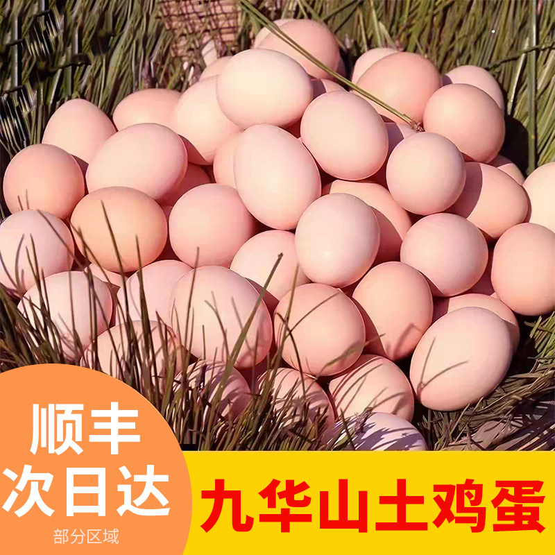 九华山鸡蛋顺丰包邮66枚正宗农家笨鸡蛋柴鸡蛋月子新鲜配送次日