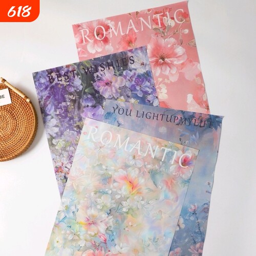 西西里复古油画风鲜花包装纸花束花艺礼品diy包装资材牛皮纸春日