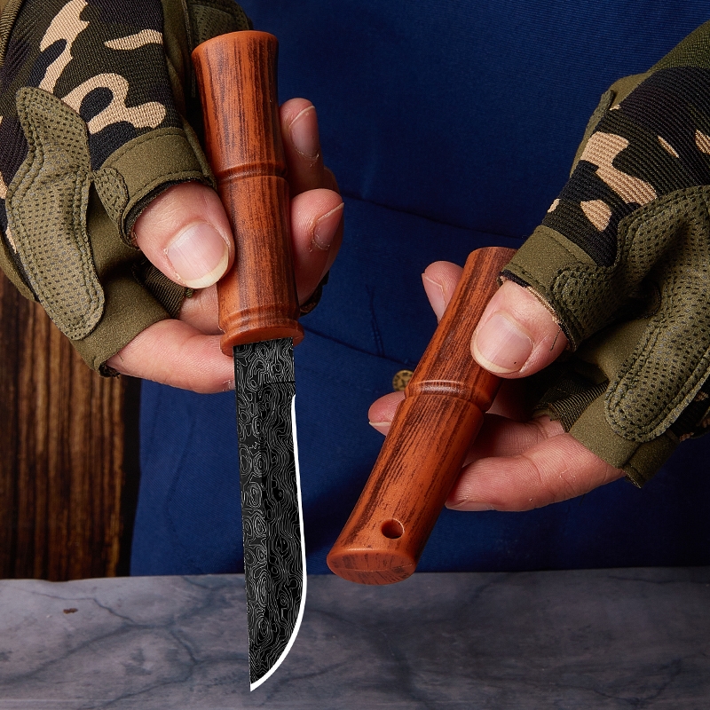 新款竹型小刀蒙古吃肉割肉屠宰刀家用锋利水果刀户外手把肉刀具