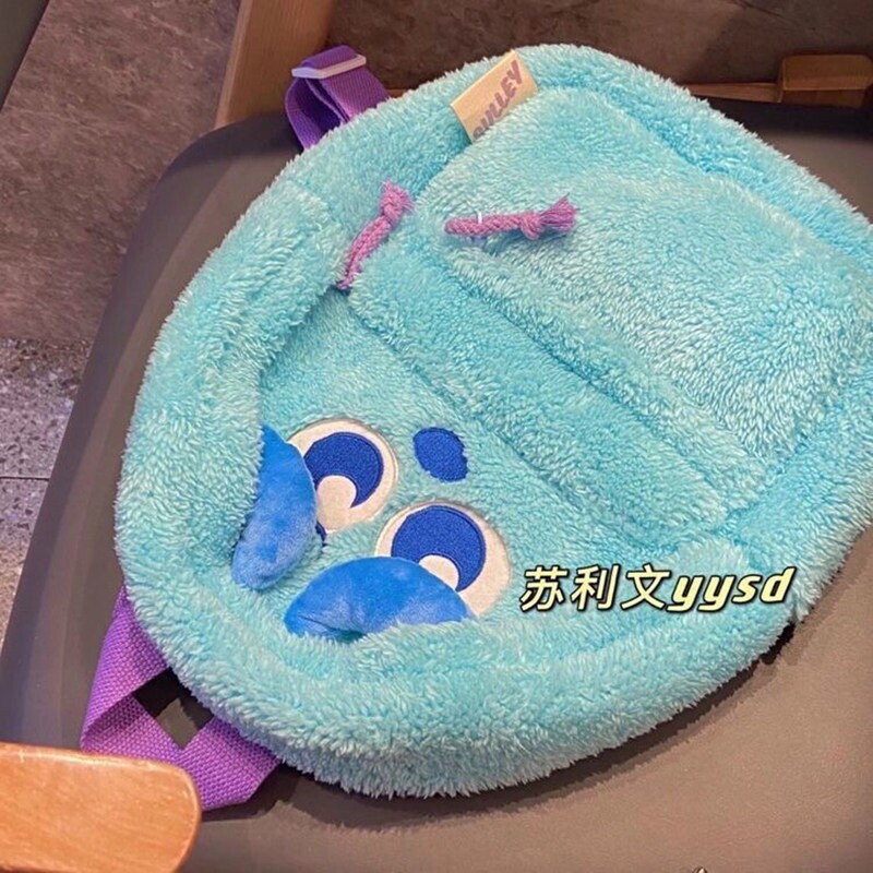 日系可爱苏利文维尼熊三眼仔花栗鼠女亲子毛绒背包书包卡通双肩包图片