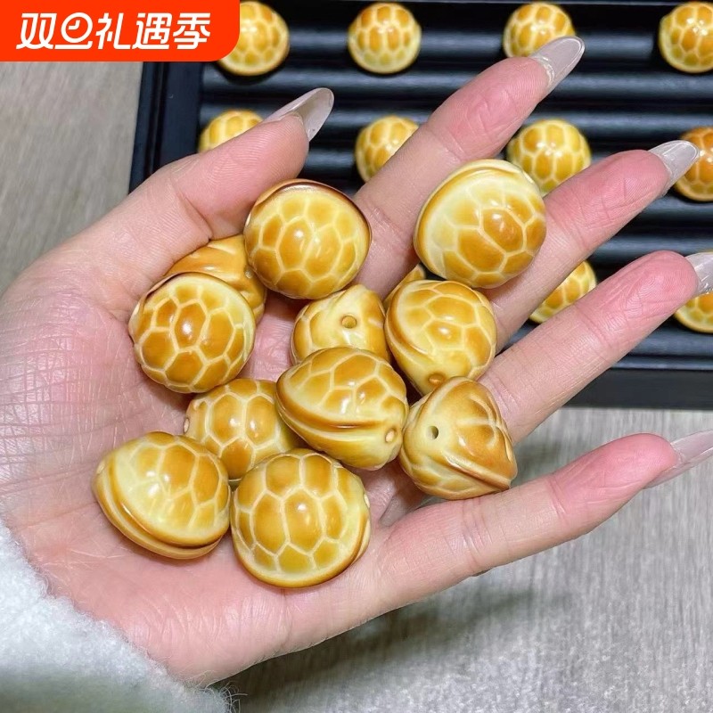 新品 象牙果碳烤富甲diy文玩时尚配饰佛珠手串饰品