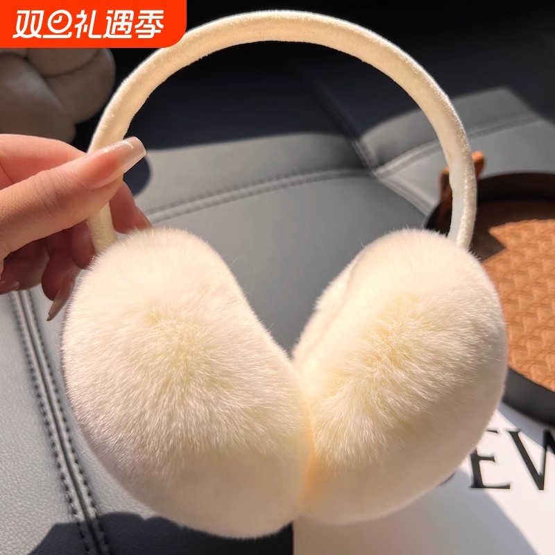 双面绒毛百搭耳套耳包耳罩韩版可爱毛绒耳捂纯色可伸缩冬季保暖