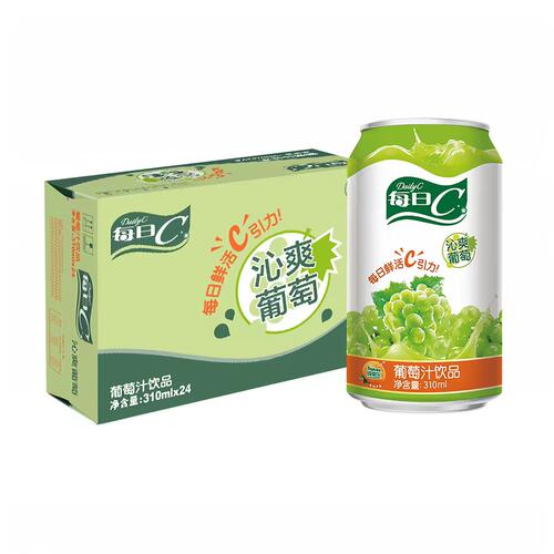 康师傅310ml*24罐/箱每日C水晶葡萄葡萄汁饮料饮品畅饮果汁柠檬