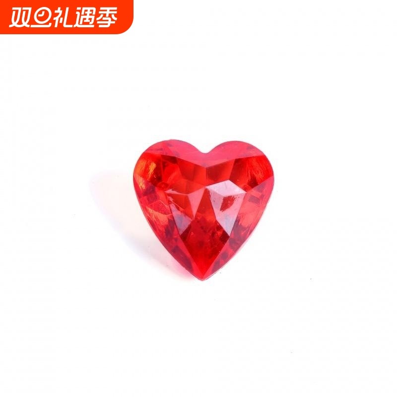 抓机散珠仿水晶透明彩色亚克力珠子仿钻石爱心形状4m