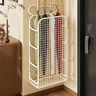 雨伞架入户免打孔伞具收纳架壁挂式放伞置物架家用门口放伞沥水架