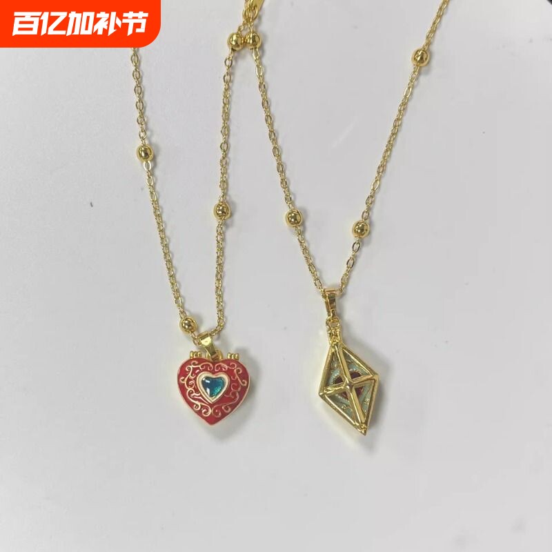 魔女的考验吊坠桃心巧克力设计感少女心粉嫩可爱精致百搭