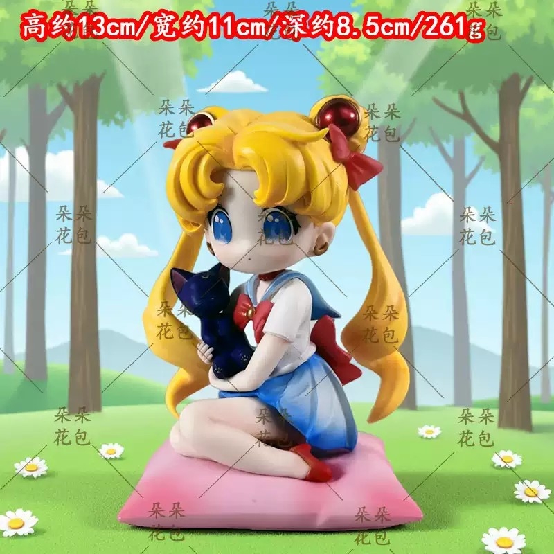 NANA坐姿Q版月野兔水冰月GK手办潮玩美少女战士二次元动漫摆件