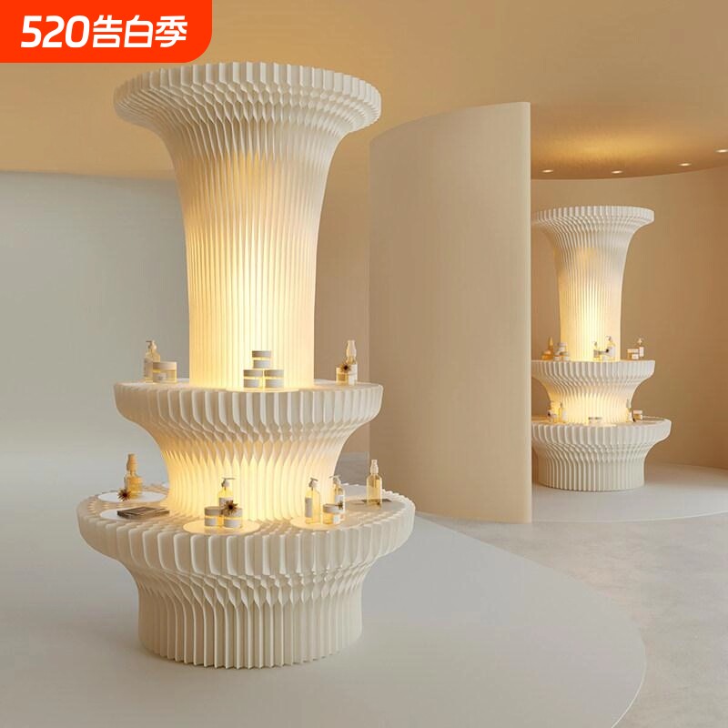中岛展架置物架中流灯柱展架展柜货架办公储物架门店展示台
