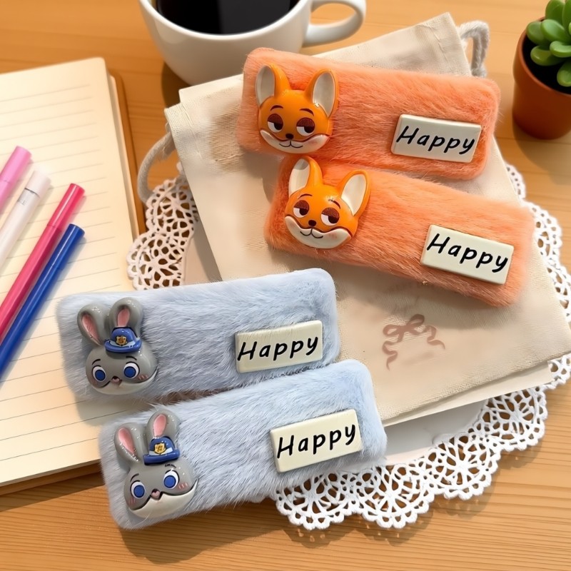 疯狂动物城尼克朱迪少女学生可爱少女心碎发刘海bb夹发卡卡通发夹