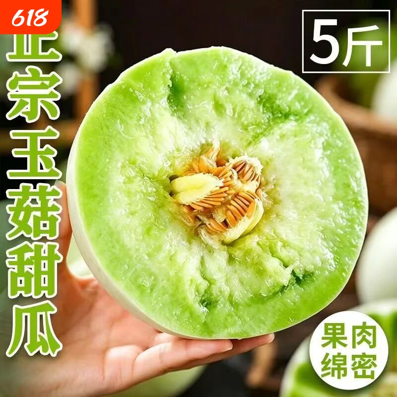 山东单县   玉菇甜瓜冰淇淋蜜瓜新鲜水果羊角密瓜口感佳甜度高