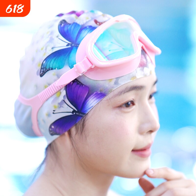 硅胶游泳帽可印LOGO姓名个性图案高弹防水不勒头男女成人儿童
