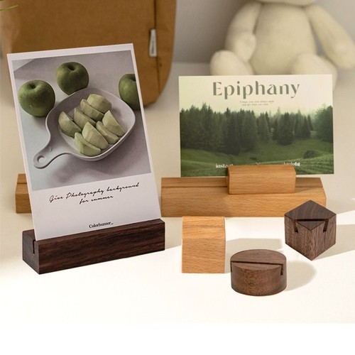 实木价格标签架照片卡座