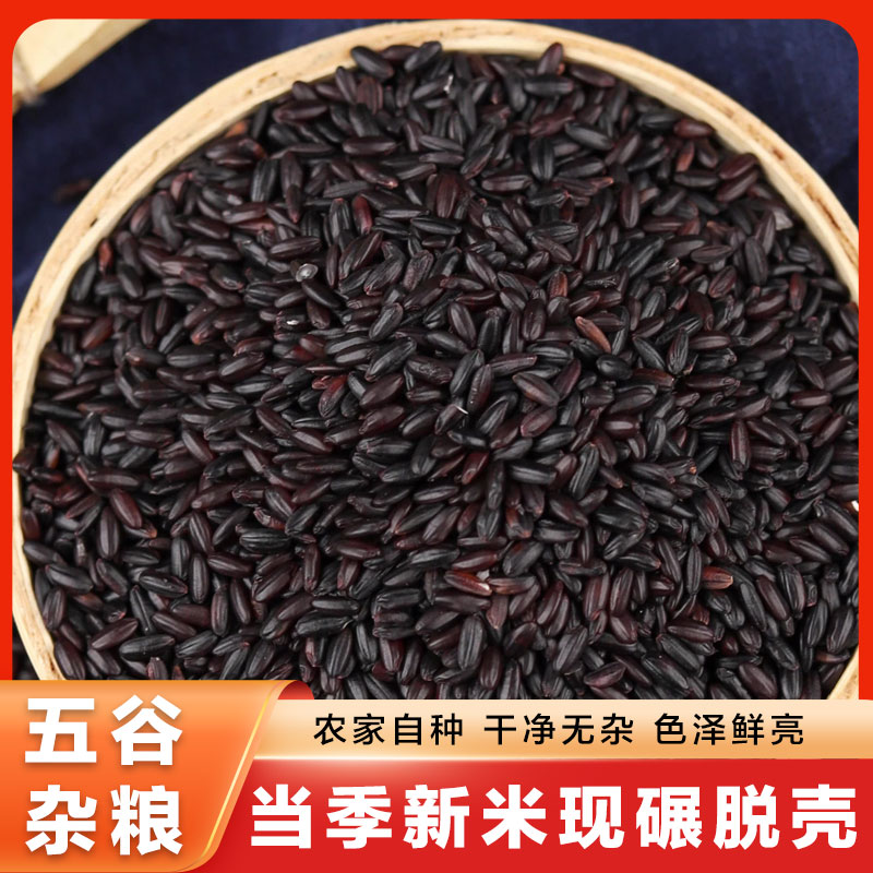 山西黑米5斤山西农家自种低脂粗粮黑米主食饭五谷杂粮健身