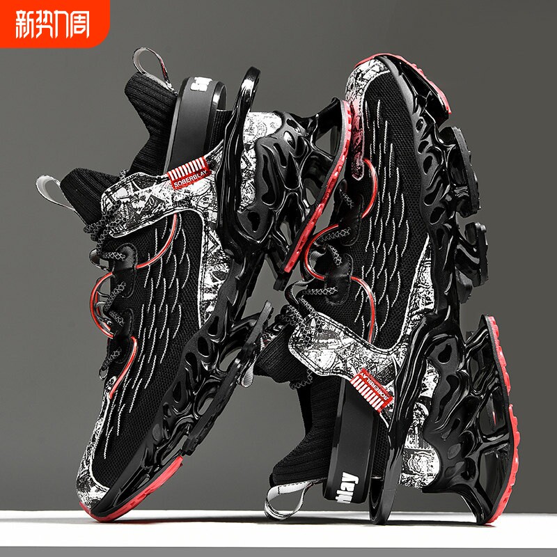 蜘蛛王老爹鞋男冬季男鞋国潮休闲减震跑步鞋子男潮鞋男士国风运动