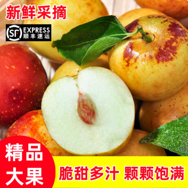 顺丰包邮正宗冬枣新鲜大果应季整箱枣子现摘脆枣冰糖大枣当季水果