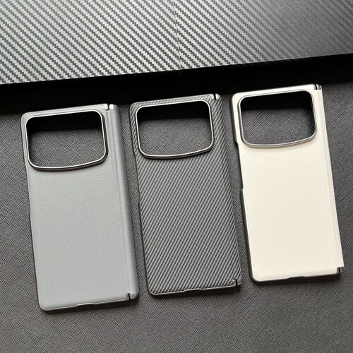 适用小米mixfold4手机壳磁吸碳纤维中轴链条xiaomixfold4凯夫拉芳纶皮纹fold4官网折叠商务裸机防摔保护壳