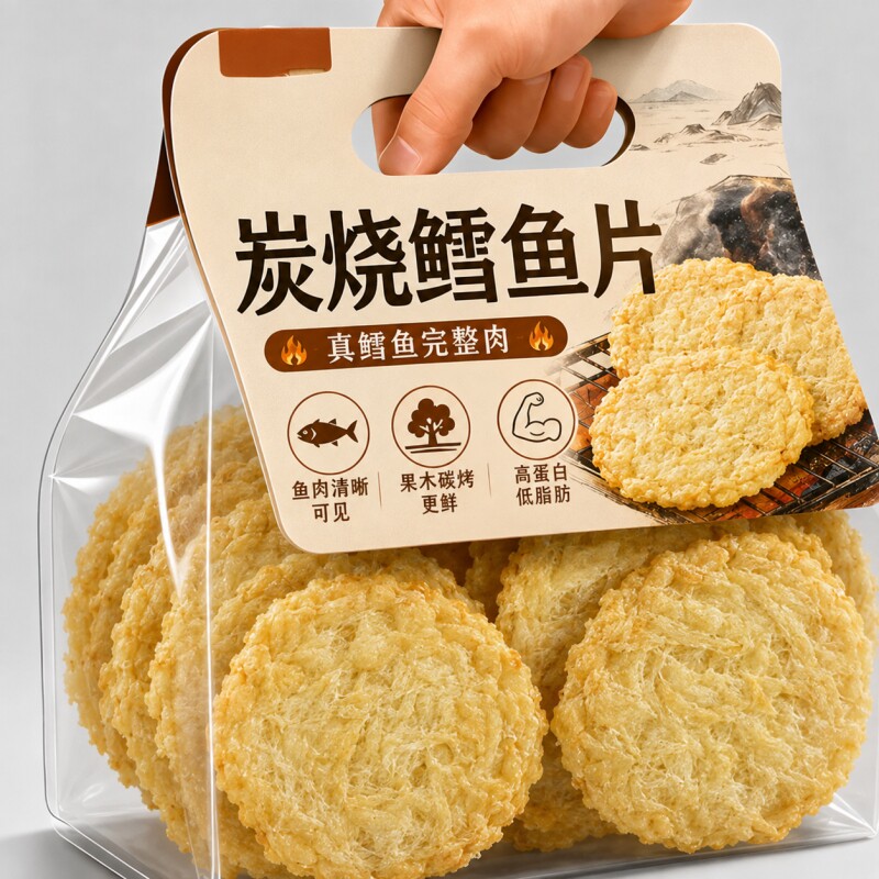 鳕鱼片烤鱼片孕妇儿童健康低脂高蛋白即食解馋深海海味鱼肉蛋白质图片