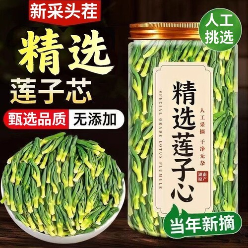 特级莲子心茶新货野生莲子芯养生茶莲心去火清心芯绿茶新鲜泡水喝