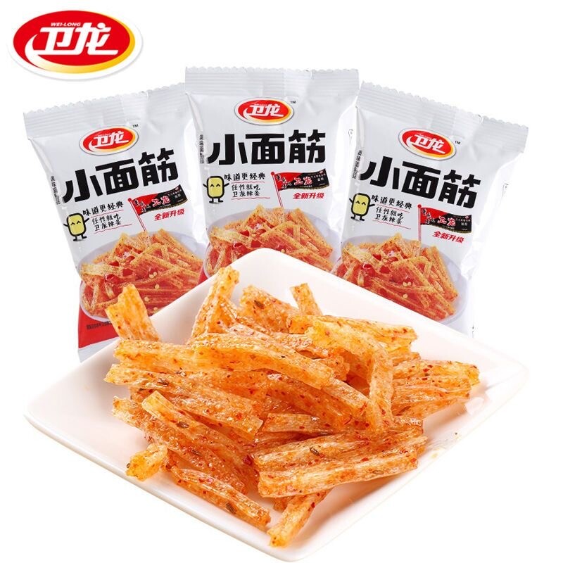 卫龙小面筋辣条亲嘴烧魔芋爽怀旧大面筋休闲网红年货经典童年辣味