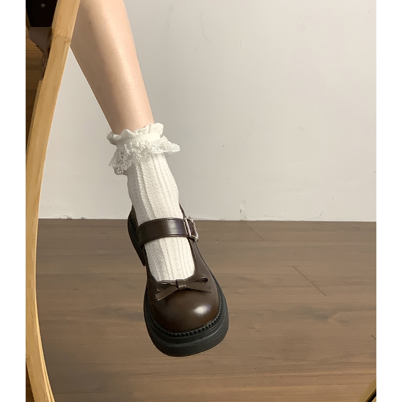 日系jk小皮鞋女2025新款夏季复古厚底学院风玛丽珍单鞋配裙子圆头