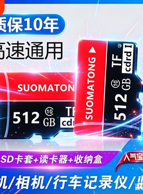 高速内存卡512G行车记录仪专用SD卡256G摄像监控通用手机tf卡128G