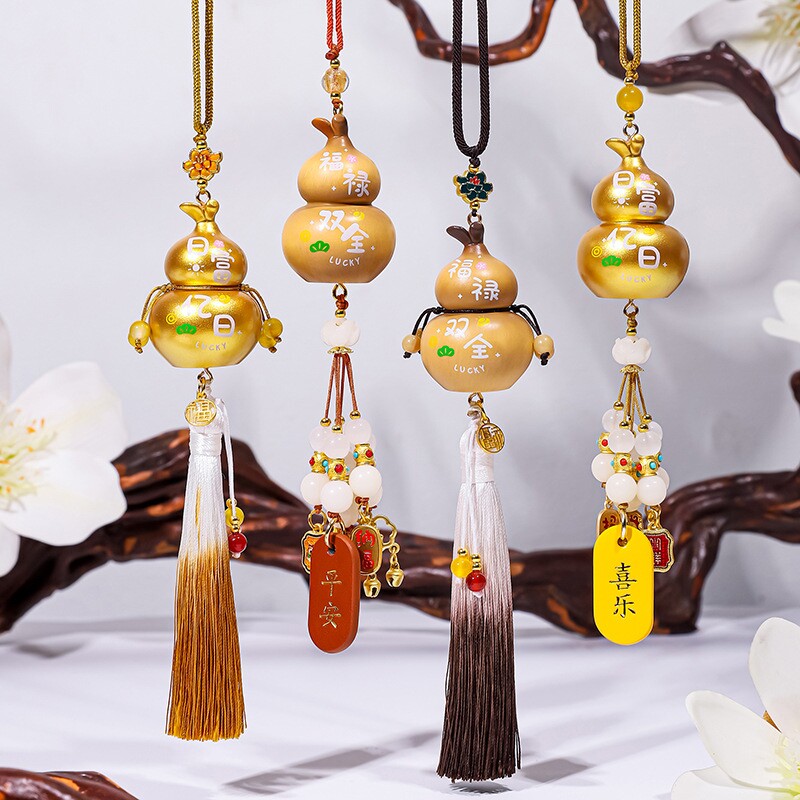 精美葫芦汽车挂件车内后视镜装饰车挂树脂葫芦福禄礼品氛围车挂饰