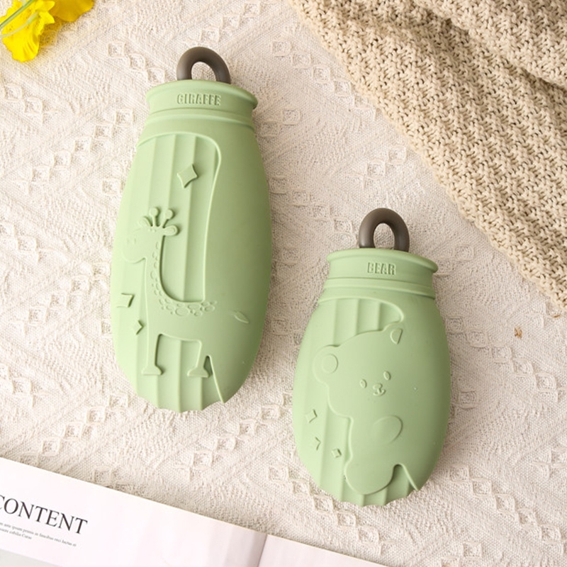 硅胶热水袋毛绒外套保暖注水袋暖手宝学生迷你暖水袋微波炉保温