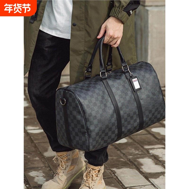 韩版新款男大容量短途旅游出差行李袋潮流手提包单肩包健身包黑色,箱包皮具/热销女包/男包,旅行袋,淘宝优惠券,粉丝福利购,淘宝优惠卷