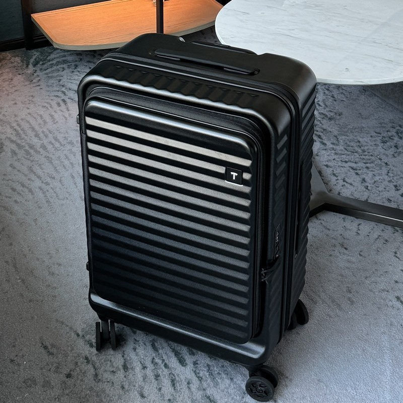 不莱玫巧克力新款前开盖行李箱女20寸小登机箱24寸抗摔拉杆箱旅行