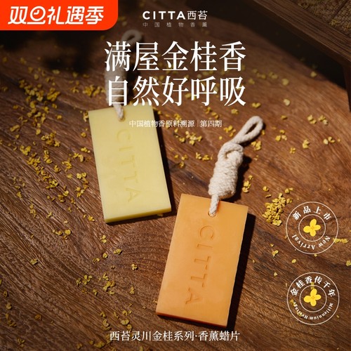 伴手礼灵川金桂香氛蜡片桂花香片衣柜除味香挂卧室扩香晨雾车内
