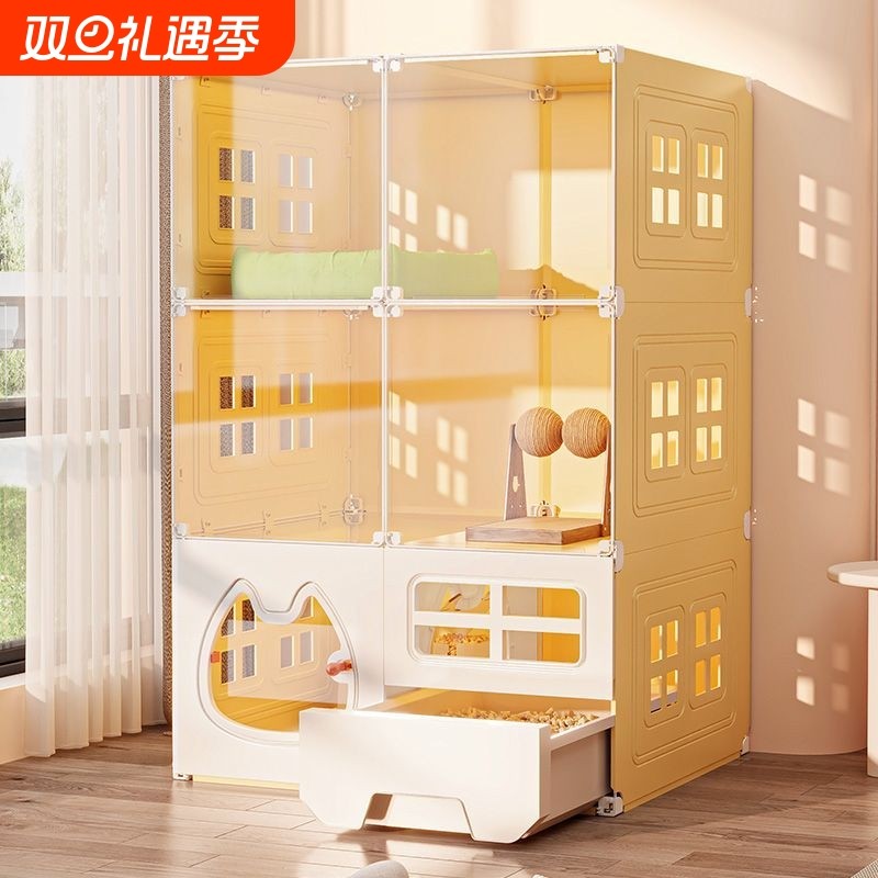 猫别墅猫形猫爬架家用室内猫笼子宠物猫屋猫舍猫柜全景猫房子猫窝