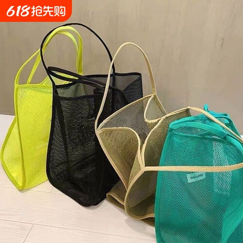新款户外沙滩包大容量网袋收纳袋工具宝宝游泳儿童沙滩玩具旅游