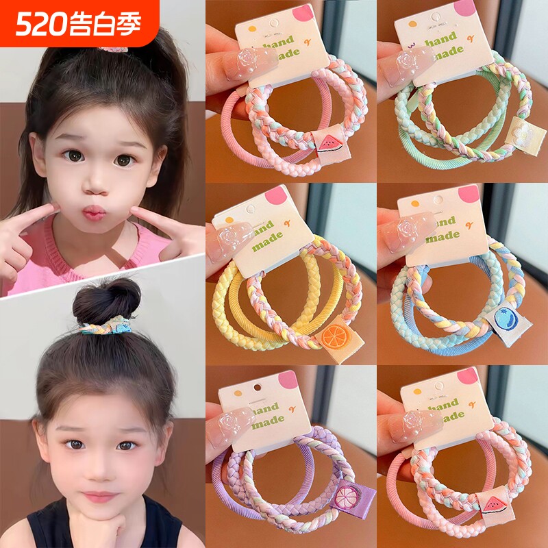 儿童扎头发头绳发饰发圈女童高弹力橡皮筋耐用女孩马尾发绳不伤发