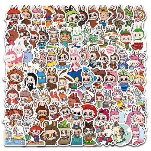 拉布布贴纸可爱卡通labubu周边