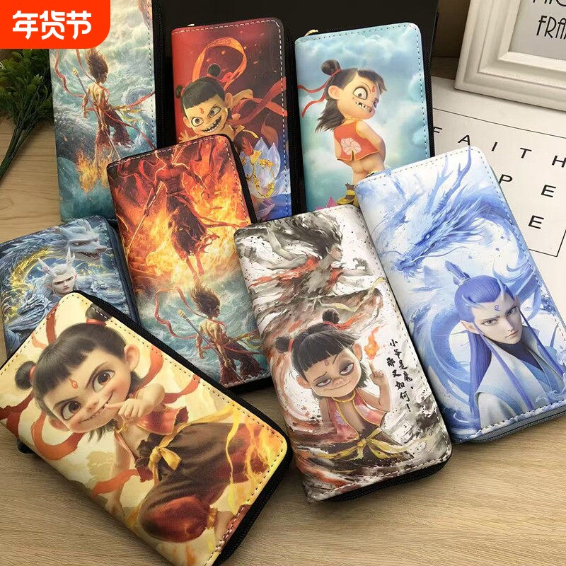 国潮长款卡通钱包青少年个性PU竖款手拿包 2025夏季新款