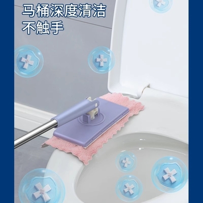 洗脸巾一次性二次利用全自动夹布免手洗迷你小拖把加长款92cm拖把
