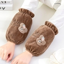 头 套学生小孩作业防污清洁套袖 秋冬可爱成人男女办公短款 绒布护袖