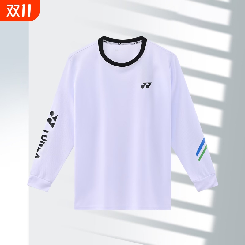 2025羽毛球服春秋新款yy长袖男女运动上衣长裤套装速干透气大赛款