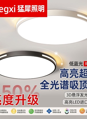 led圆形吸顶灯护眼卧室客厅大灯2025新款简约现代中山灯具奶油风