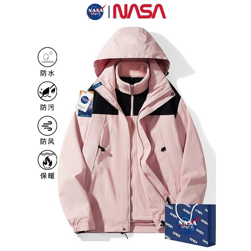 nasa冲锋衣男女同款秋冬季三合一户外防风防水情侣登山服外套抓绒,户外/登山/野营/旅行用品,冲锋衣,淘宝优惠券,粉丝福利购,淘宝优惠卷