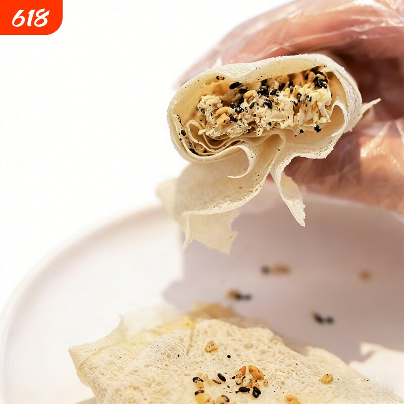 糖葱薄饼正宗潮汕特产传统小吃美食儿时味道中式糕点咸味公司芝麻