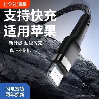 适用苹果USB快充数据线通用iPhone6p/7/8/xs/11/12/13/14手机充电线iPad平板笔记本电脑闪充蓝牙耳机车载充电